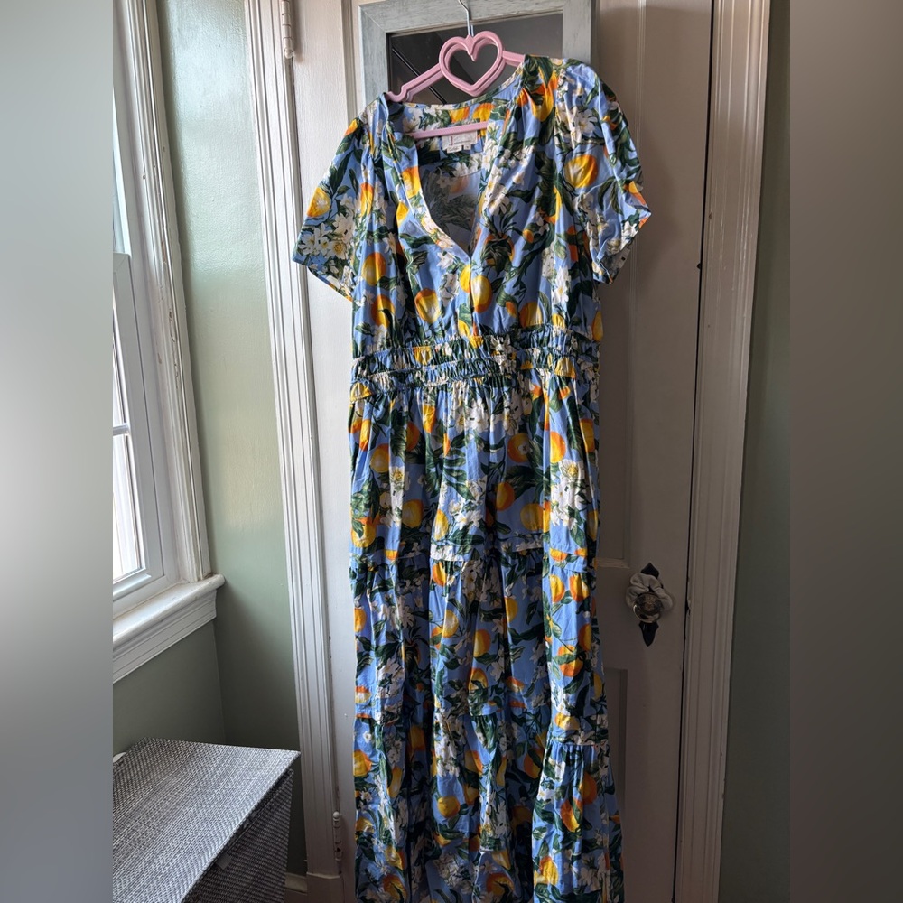 Anthropologie Lemon Print Maxi Dress - Picture 5 of 5